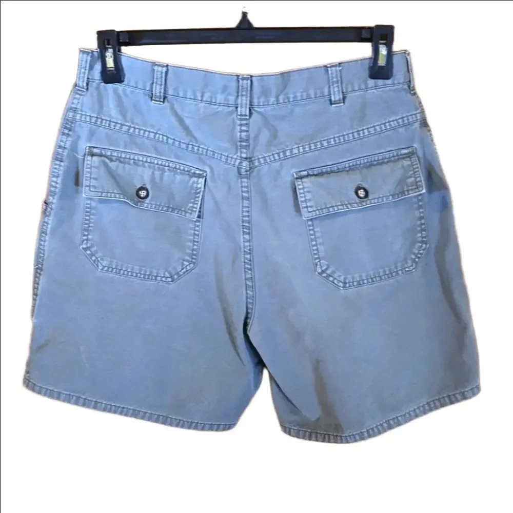 Vintage Munsingwear Light Olive Green Cargo Shorts Casual 34W - Picture 5 of 10